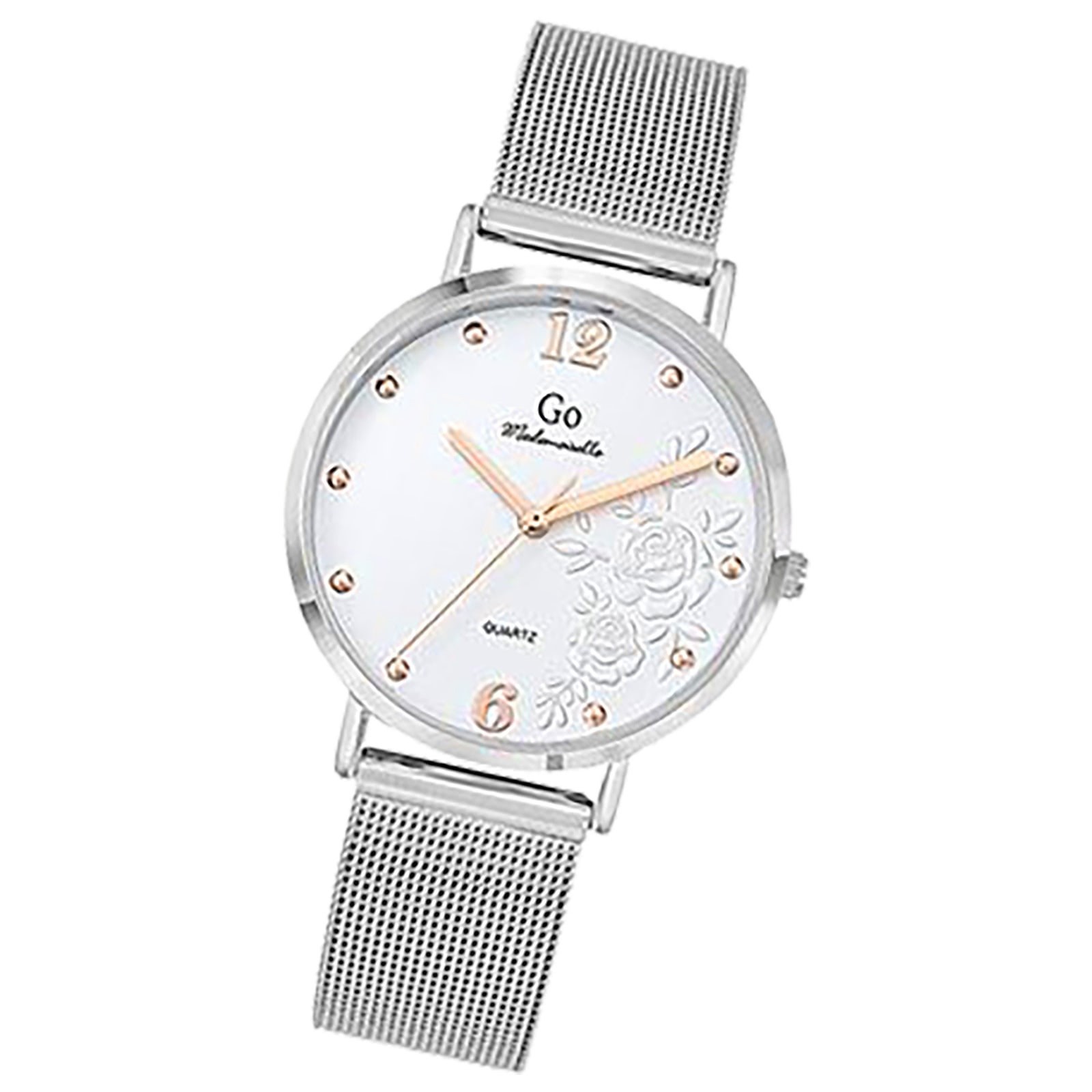 Girl Only GO Damen Armbanduhr Mademoiselle Quarz-Uhr Edelstahl silber UGO695548