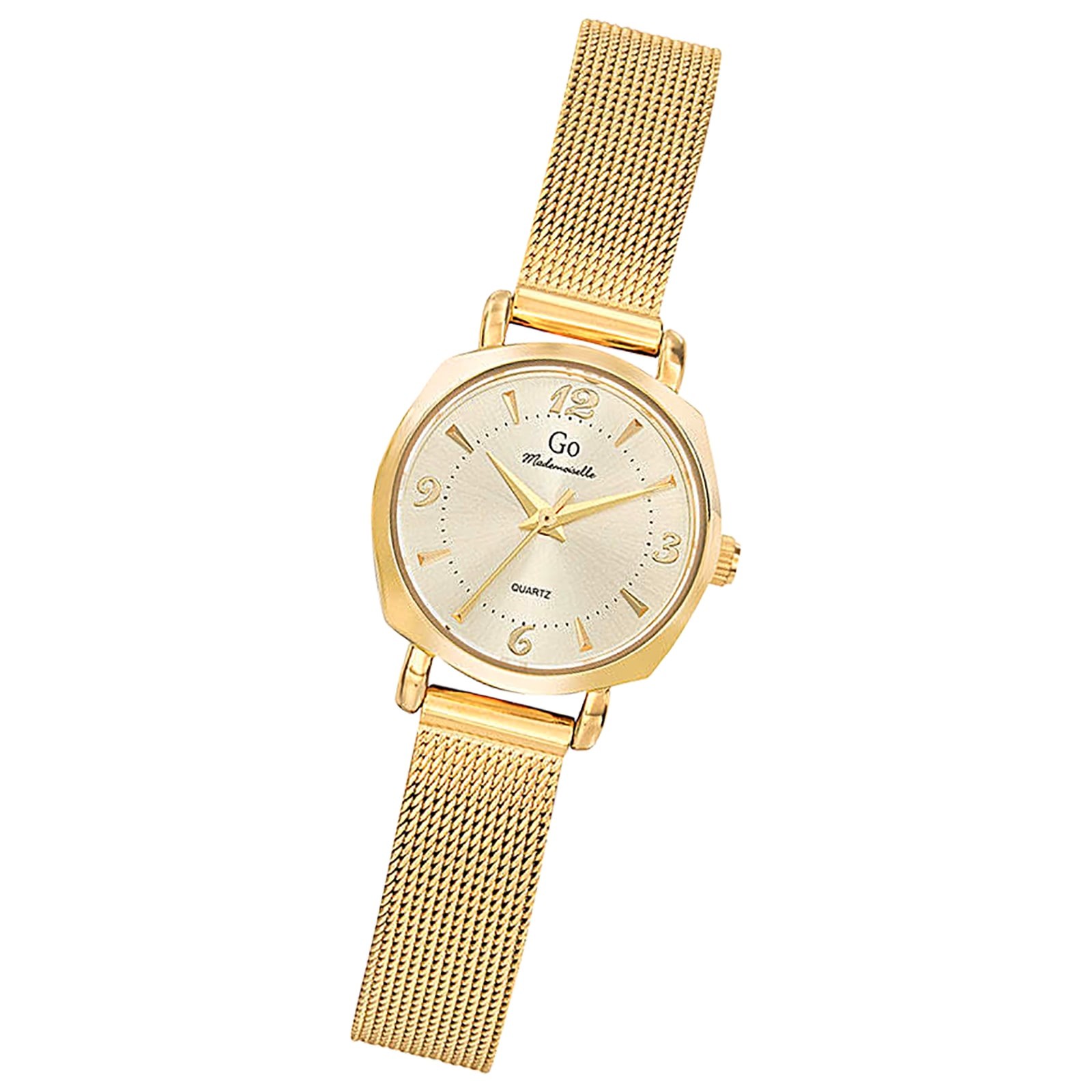Girl Only GO Damen Armbanduhr Mademoiselle Quarz-Uhr Edelstahl gold UGO695566