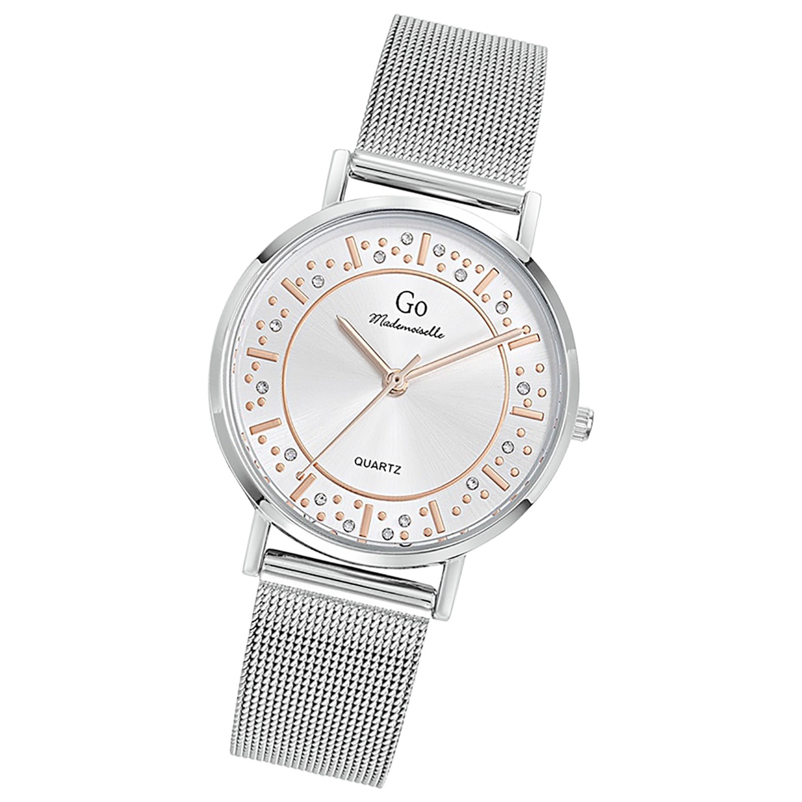 Girl Only GO Damen Armbanduhr Mademoiselle Quarz-Uhr Edelstahl silber UGO695617