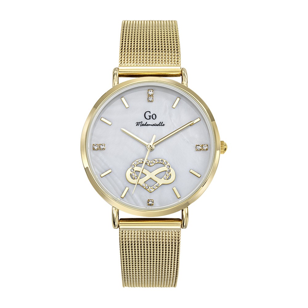 Girl Only GO Damen Armbanduhr Mademoiselle Quarz-Uhr Edelstahl gold UGO695669