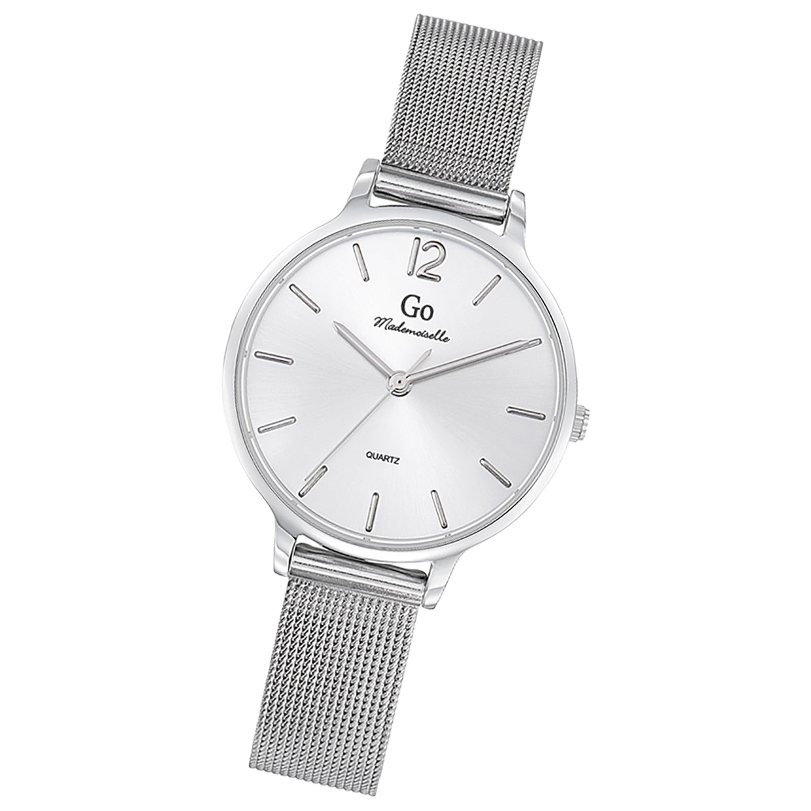 Girl Only GO Damen Armbanduhr Mademoiselle Quarz-Uhr Edelstahl silber UGO695933