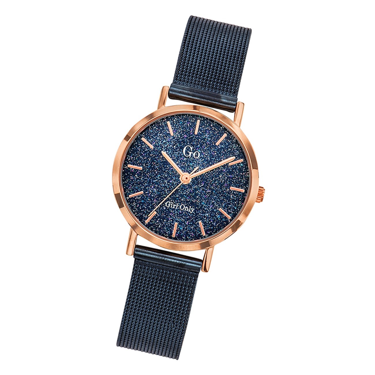 Girl Only GO Damenuhr Analog Quarzuhr mit Edelstahlarmband blau UGO695948