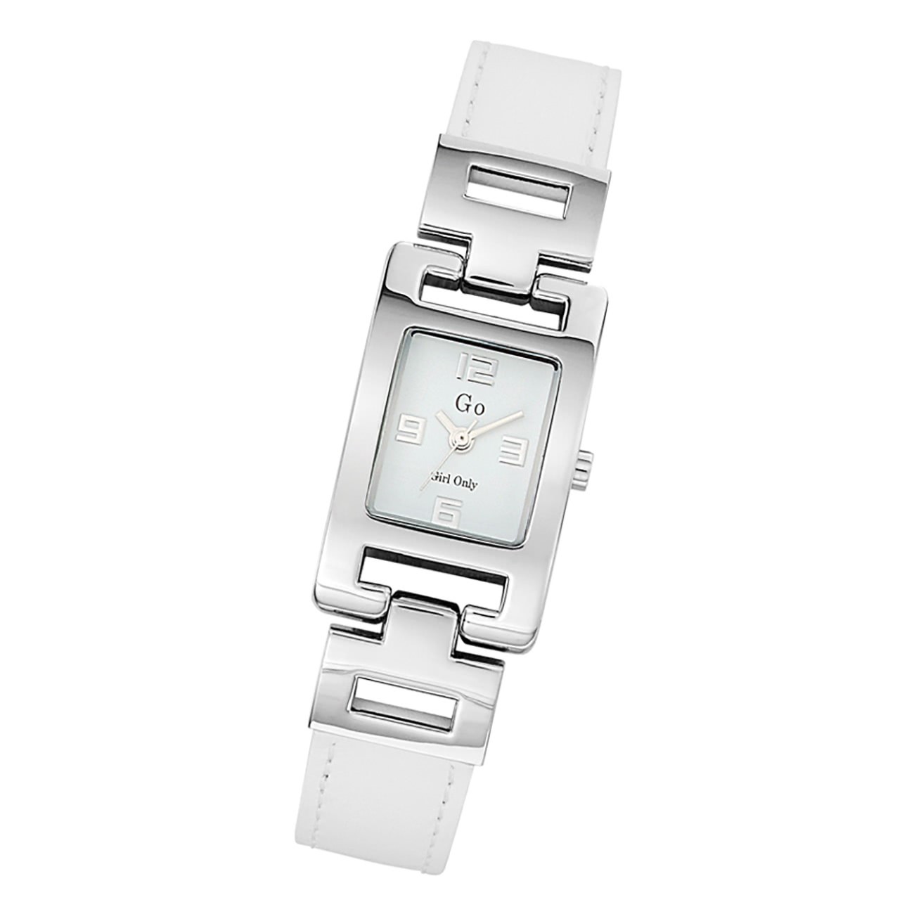 Girl Only GO Damenuhr Analog Quarzuhr mit Lederarmband weiß UGO696815