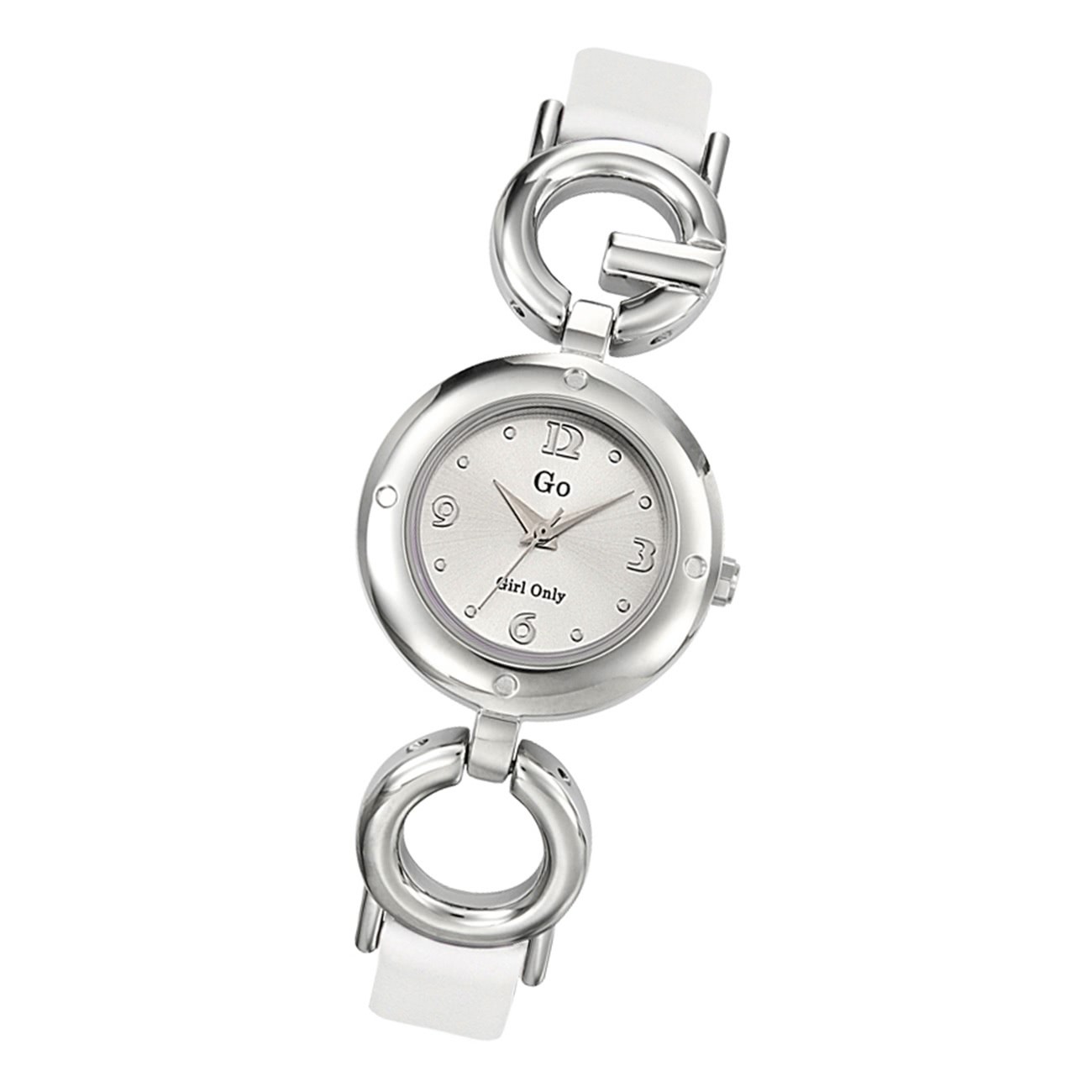 Girl Only GO Damenuhr Analog Quarzuhr mit Leder Edelstahlarmband weiß UGO697391