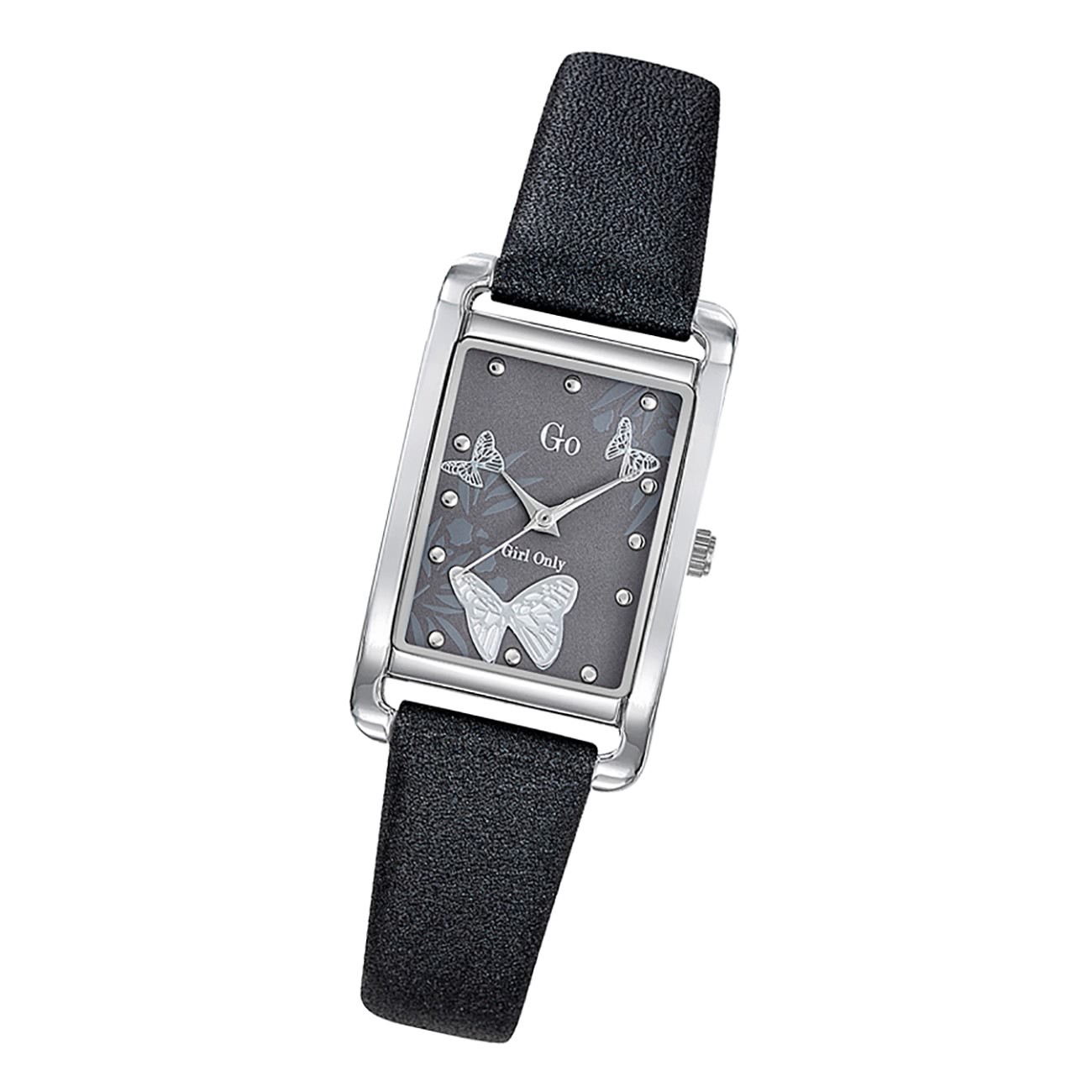 Girl Only GO Damenuhr Analog Quarzuhr mit Lederarmband schwarz UGO699206