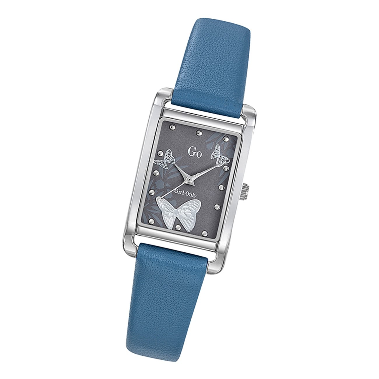 Girl Only Damen Armbanduhr GO 699207 Analog Quarz Uhr Leder blau UGO699207