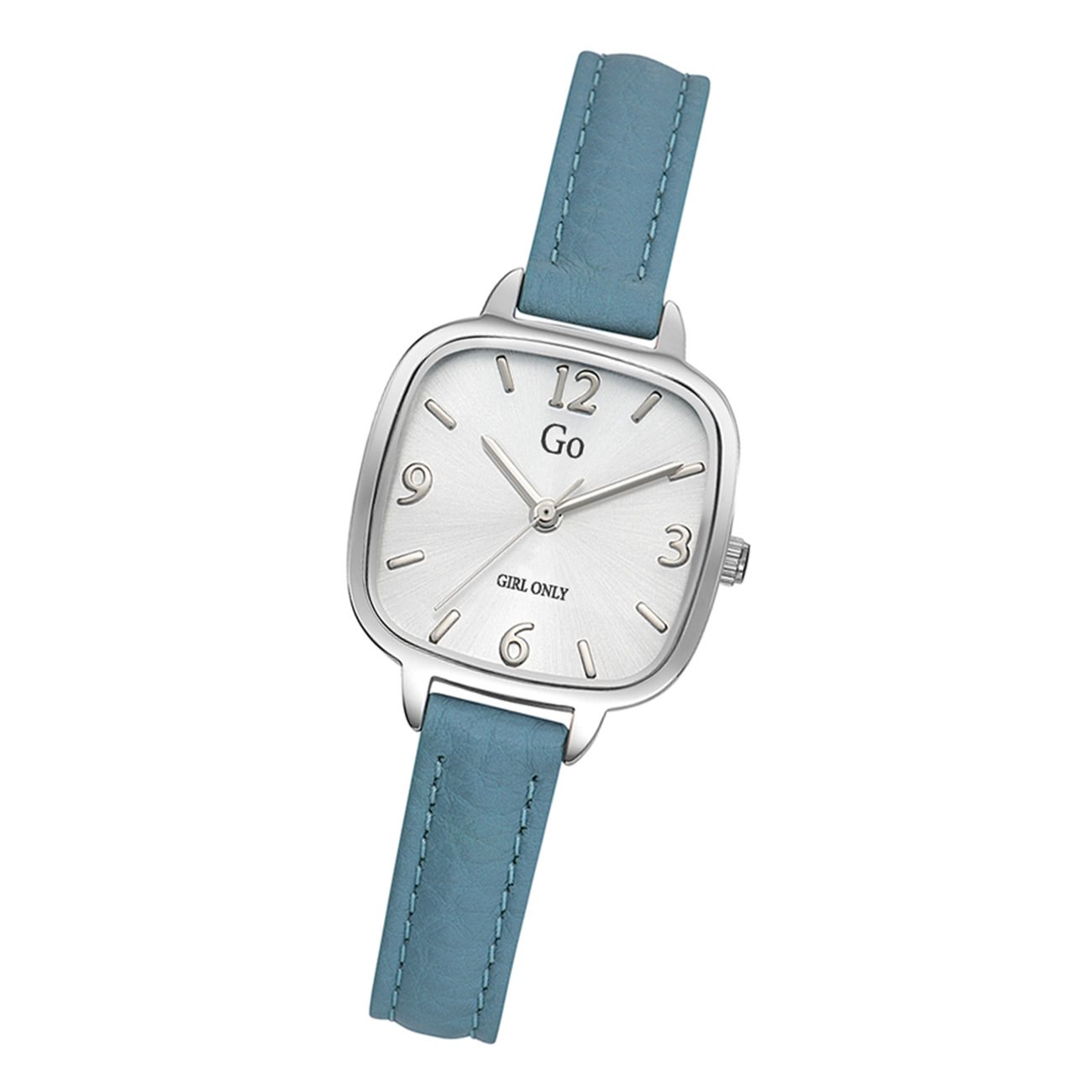 Girl Only GO Damenuhr Analog Quarzuhr mit Lederarmband blau hellblau UGO699231