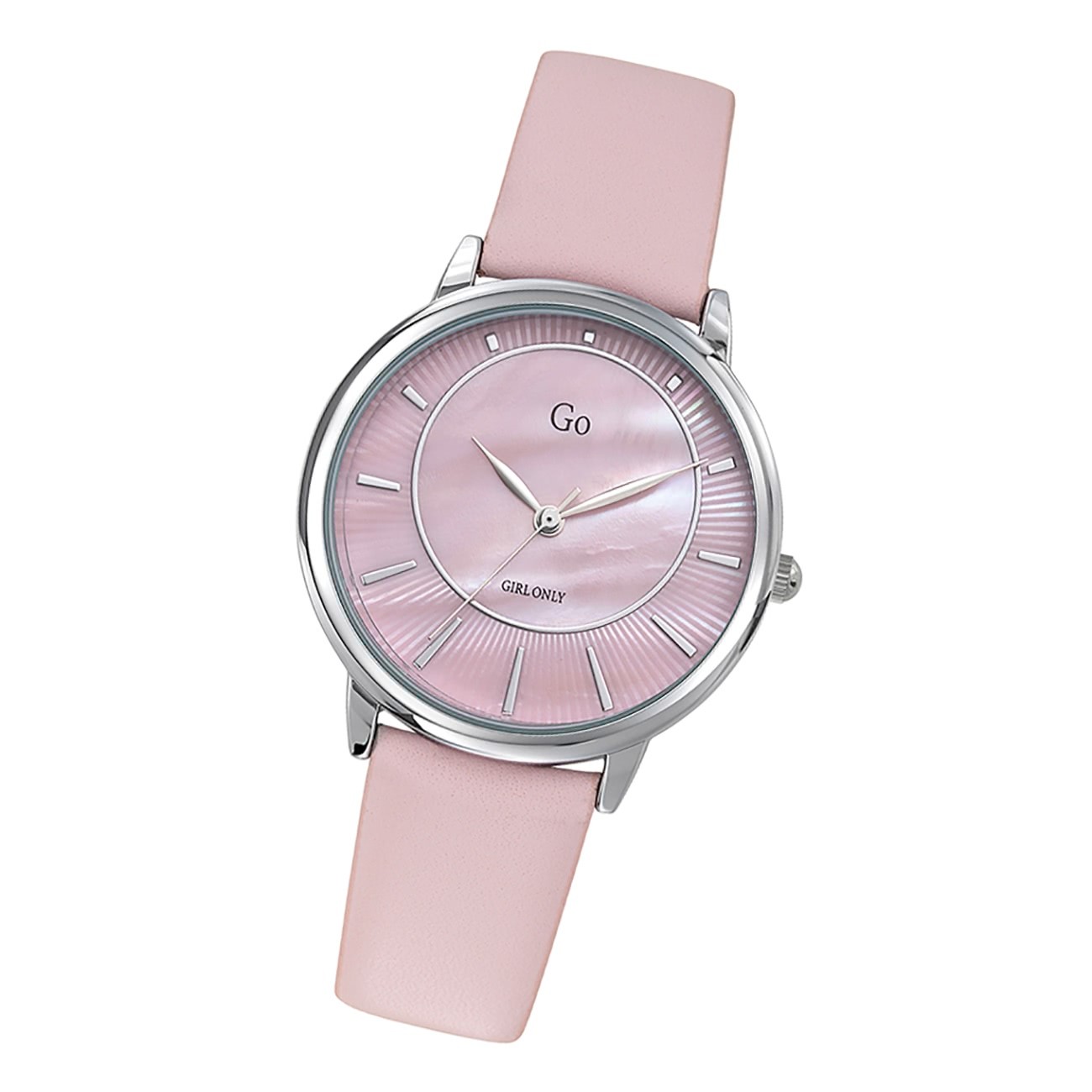 Girl Only GO Damenuhr Analog Quarzuhr mit Lederarmband rosa UGO699320