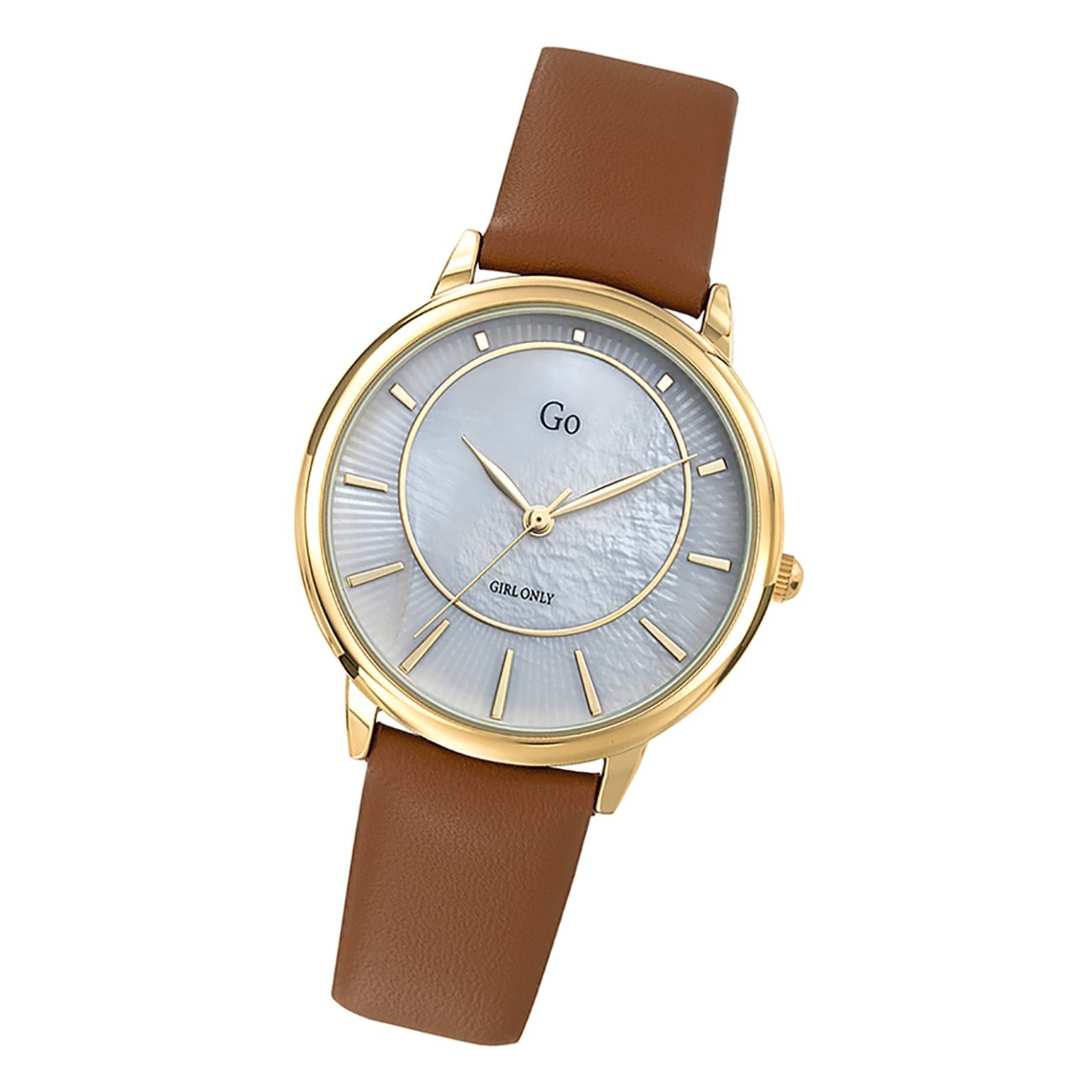 Girl Only GO Damenuhr Analog Quarzuhr mit Lederarmband braun UGO699324