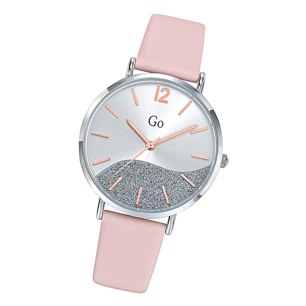 Girl Only GO Damenuhr Analog Quarzuhr mit Lederarmband rosa UGO699327