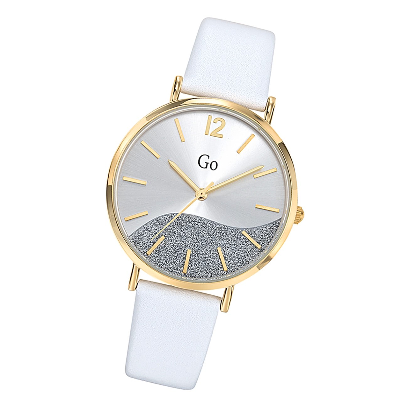 Girl Only GO Damenuhr Analog Quarzuhr mit Lederarmband weiß UGO699328