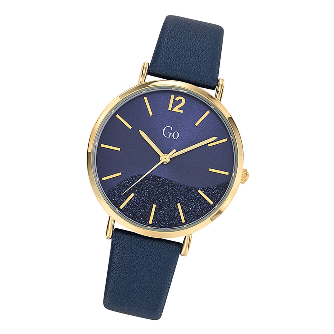 Girl Only GO Damenuhr Analog Quarzuhr mit Lederarmband blau UGO699329