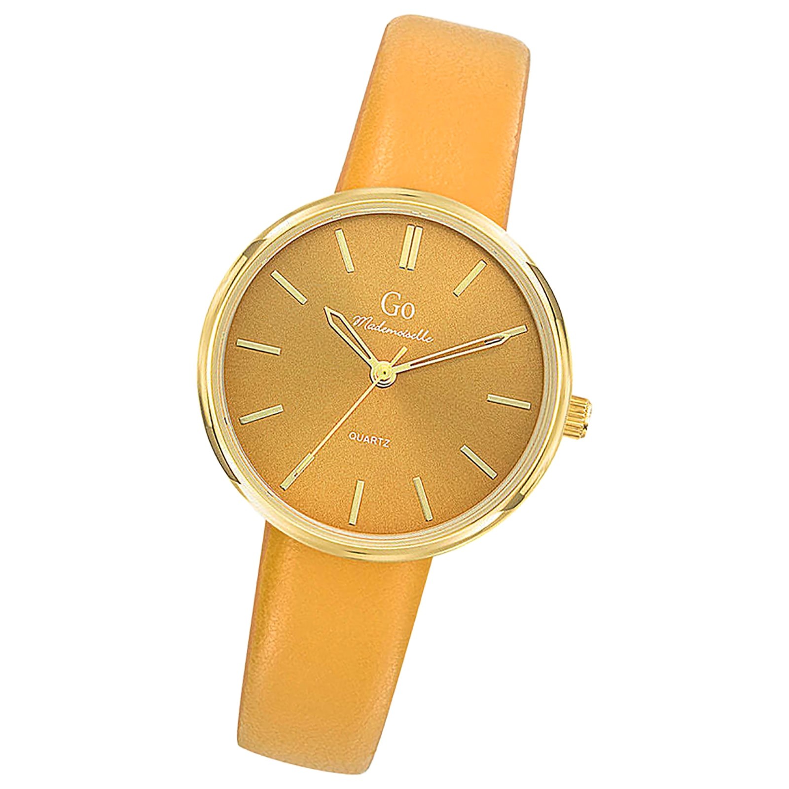 Girl Only GO Damen Armbanduhr Mademoiselle Quarz-Uhr Leder orange UGO699446