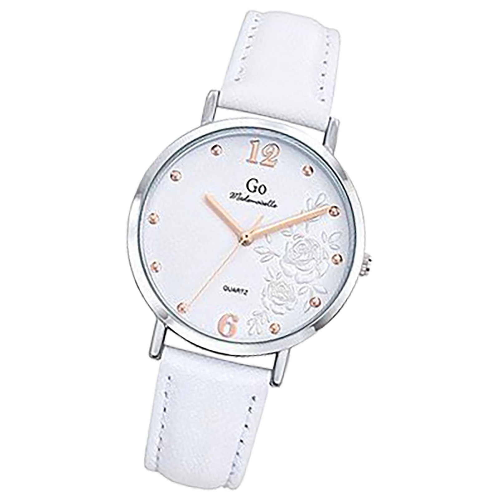 Girl Only GO Damen Armbanduhr Mademoiselle Quarz-Uhr Leder weiß UGO699450