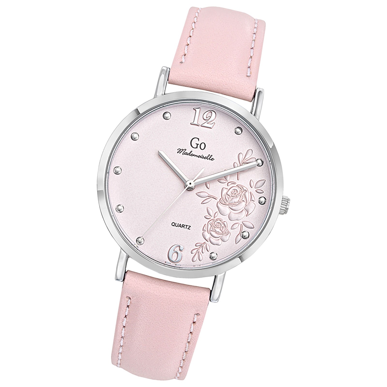 Girl Only GO Damenuhr Analog Quarzuhr mit Lederarmband rosa UGO699452