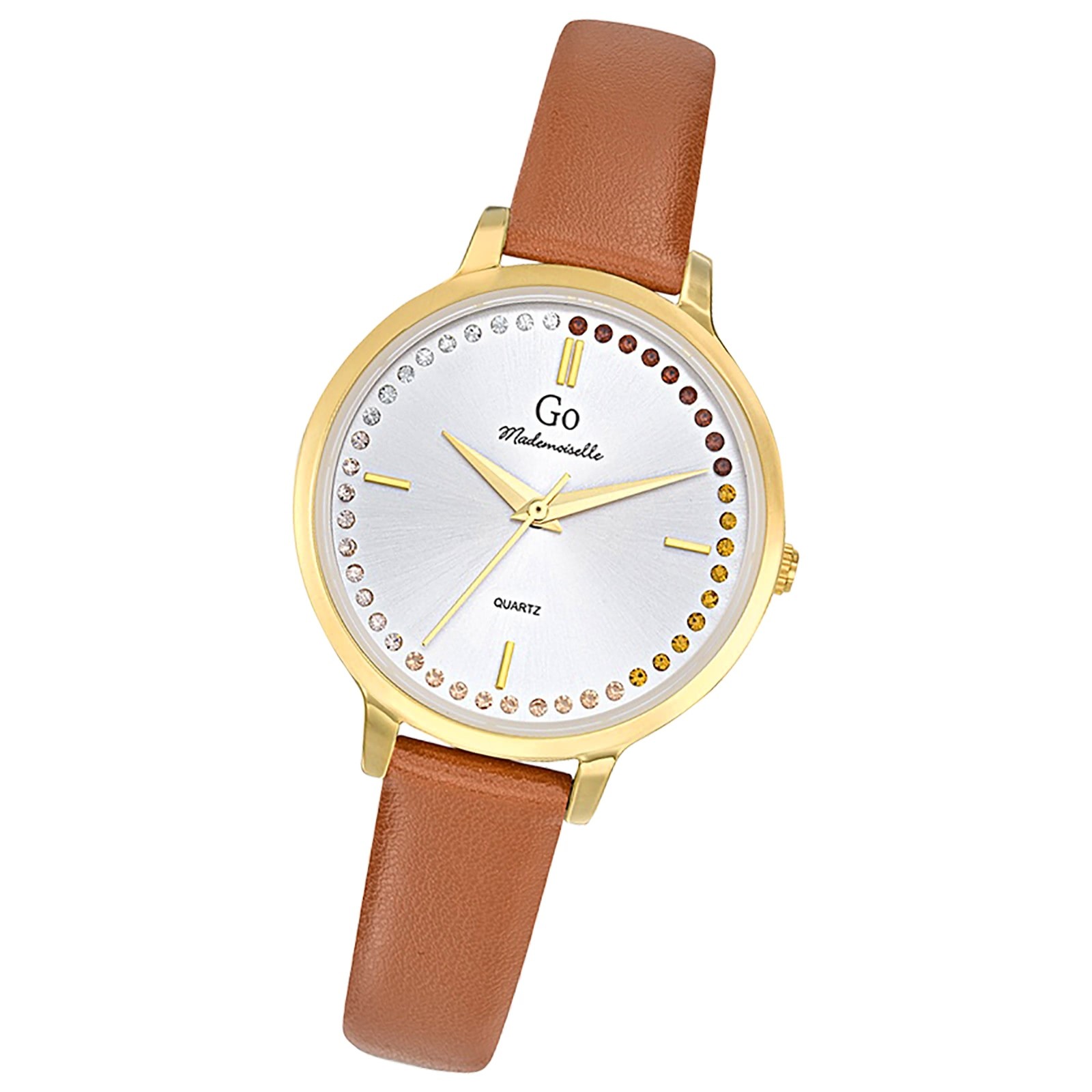 Girl Only GO Damen Armbanduhr Mademoiselle Quarz-Uhr Leder braun UGO699499