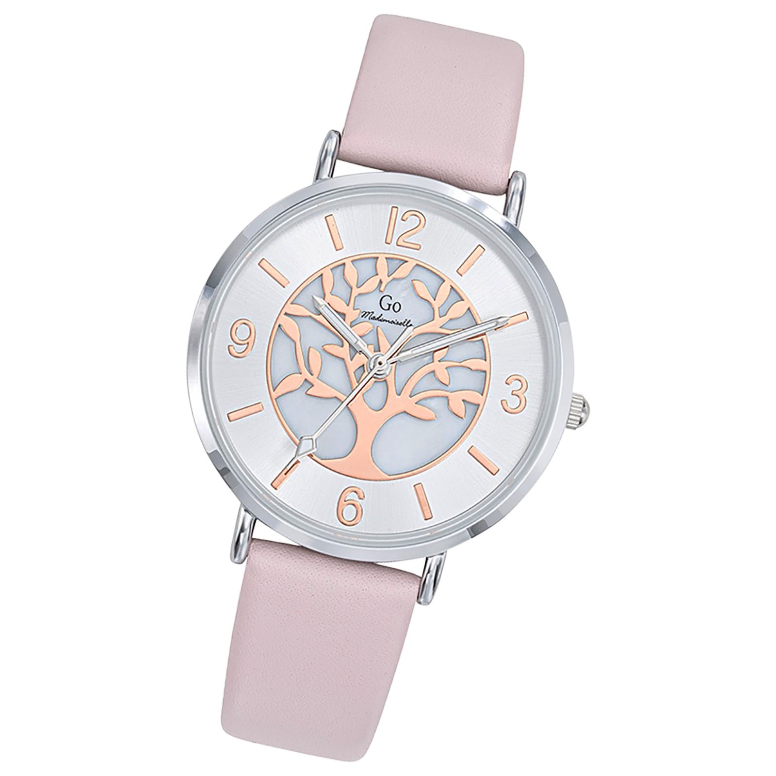 Girl Only GO Damen Armbanduhr Mademoiselle Quarz-Uhr Leder pink UGO699502