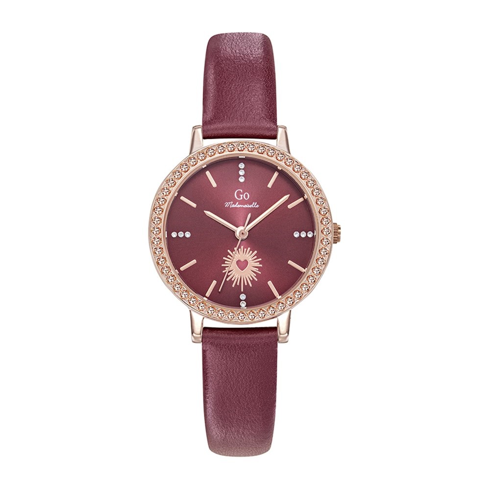 Girl Only GO Damen Armbanduhr Mademoiselle Quarz-Uhr Leder rot UGO699654