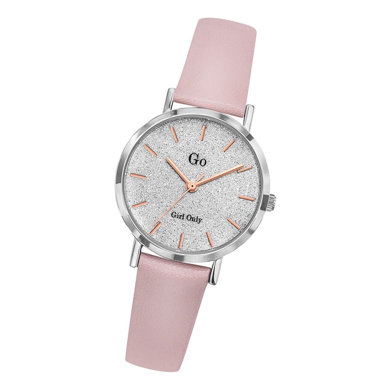 Girl Only GO Damenuhr Analog Quarzuhr mit Lederarmband rosa UGO699898