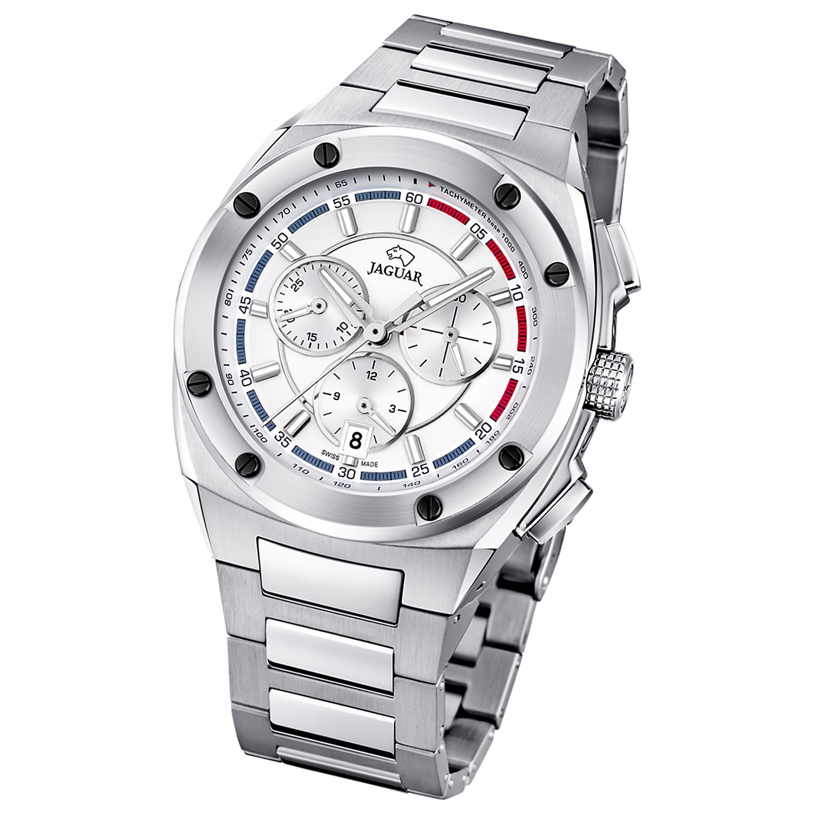 Jaguar Herren-Armbanduhr Executive Saphirglas Quarz Edelstahl silber UJ805/1