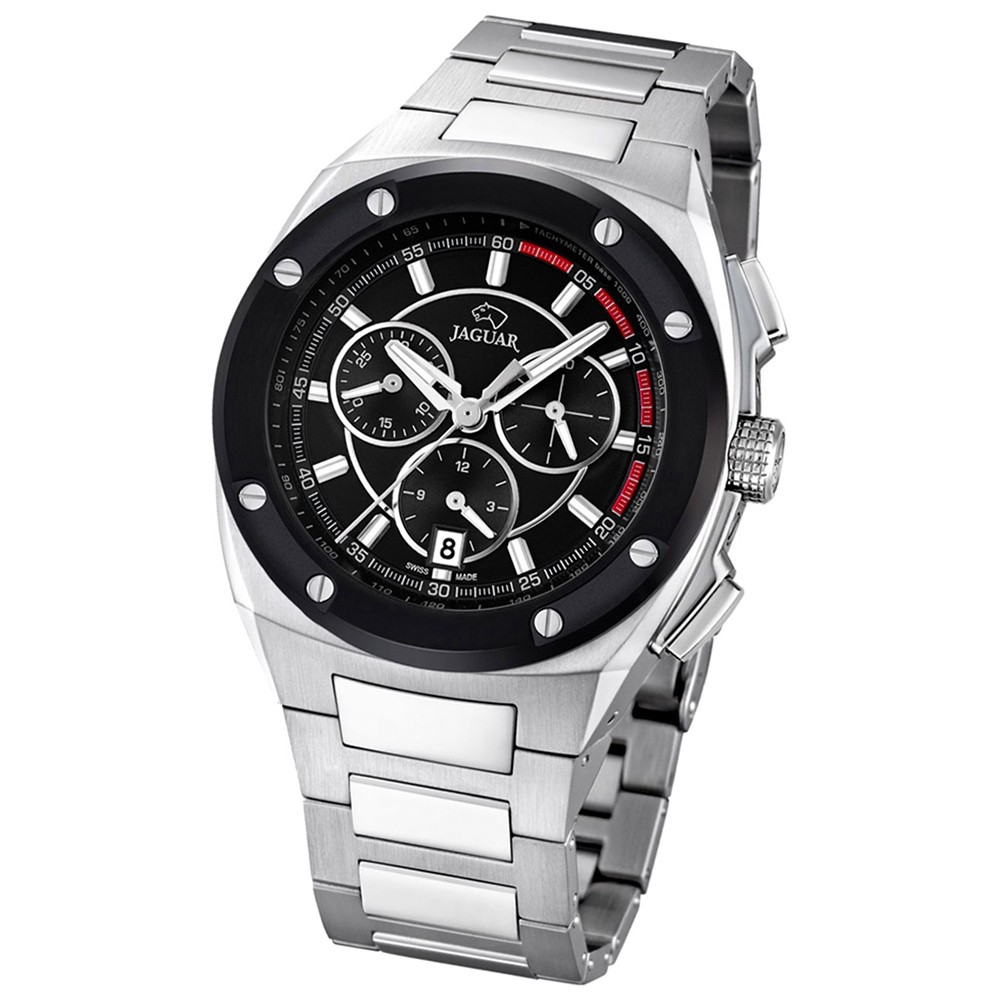 JAGUAR Herren-Armbanduhr Executive Saphirglas Quarz Edelstahl silber UJ807/4