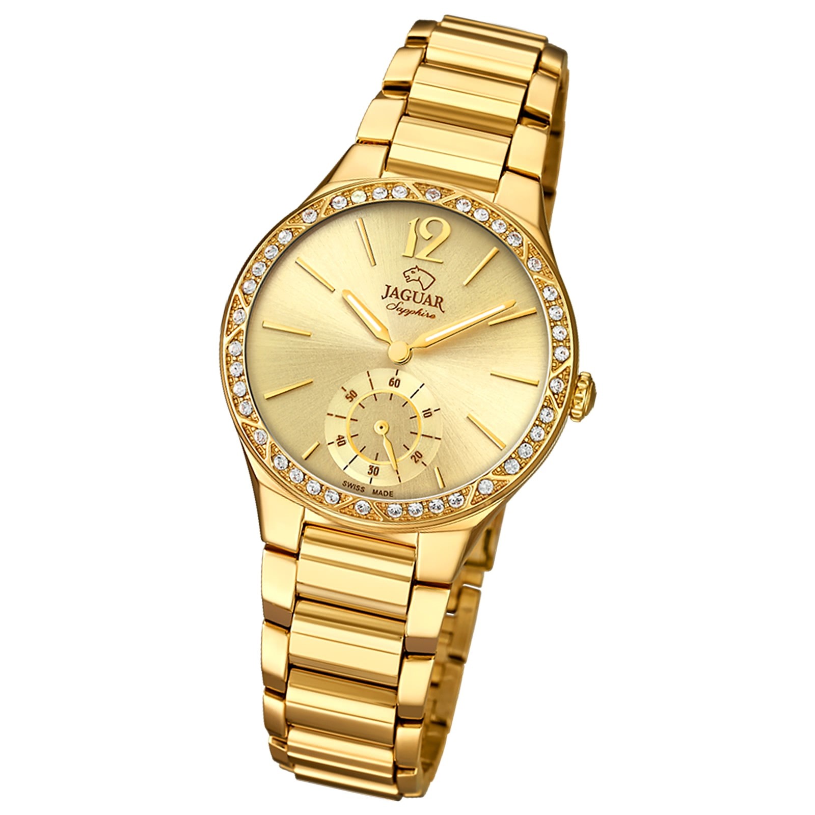 Jaguar Damen-Armbanduhr Edelstahl gold J818/2 Saphir Cosmopolitan UJ818/2