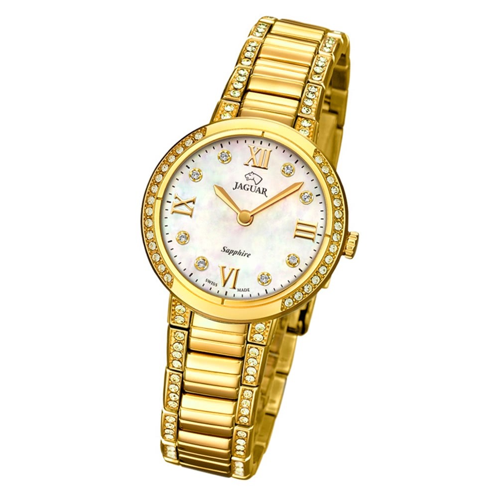 Jaguar Damen-Armbanduhr Edelstahl gold J827/1 Saphir Cosmopolitan UJ827/1