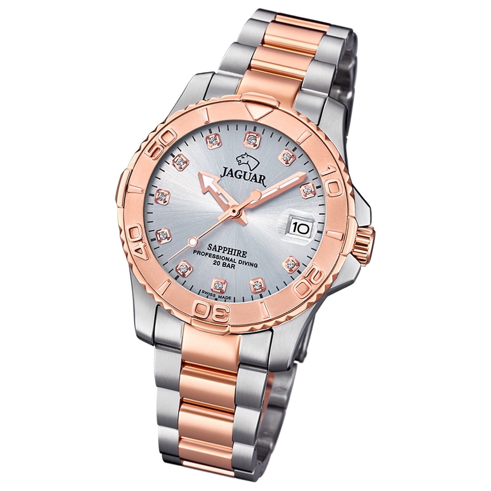 Jaguar Damen Armbanduhr Cosmopolitan J871/3 Edelstahl silber rosegold UJ871/3