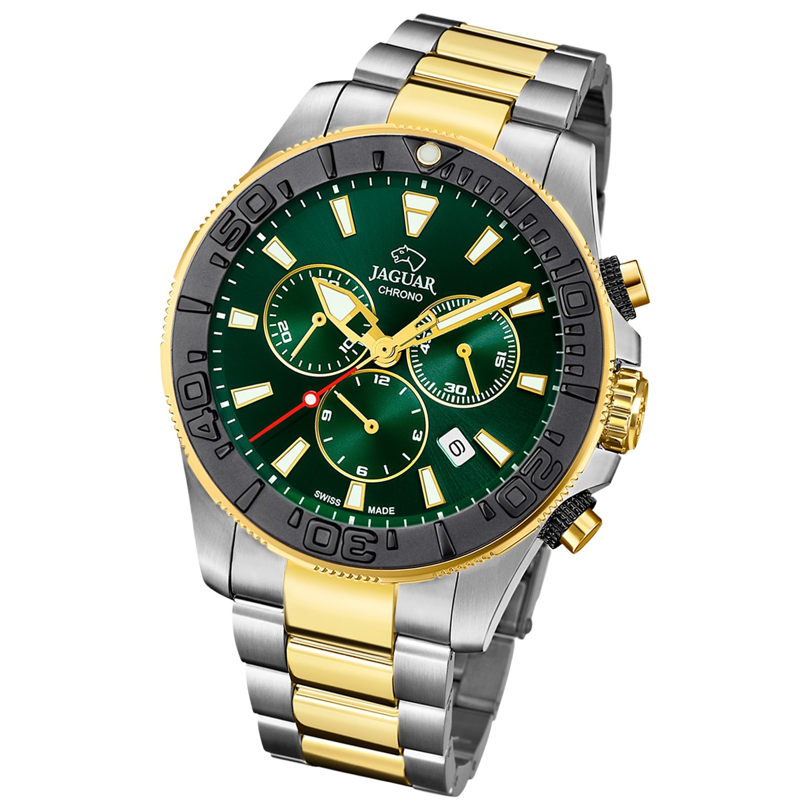 Jaguar Herren Armbanduhr J873/2 Chronograph Edelstahl silber gold UJ873/2