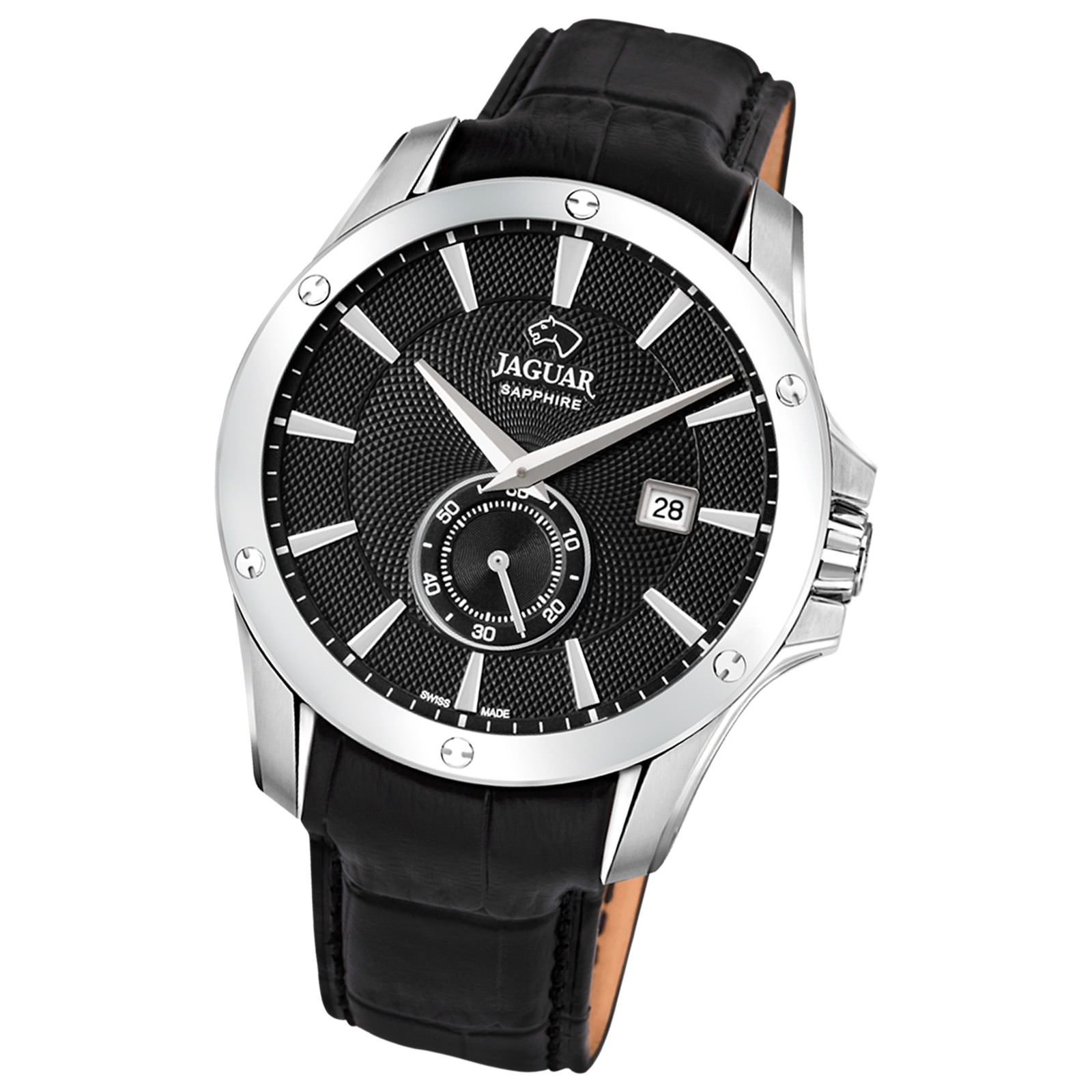 Jaguar Herren Armbanduhr ACM J878/4 Analog Leder schwarz UJ878/4