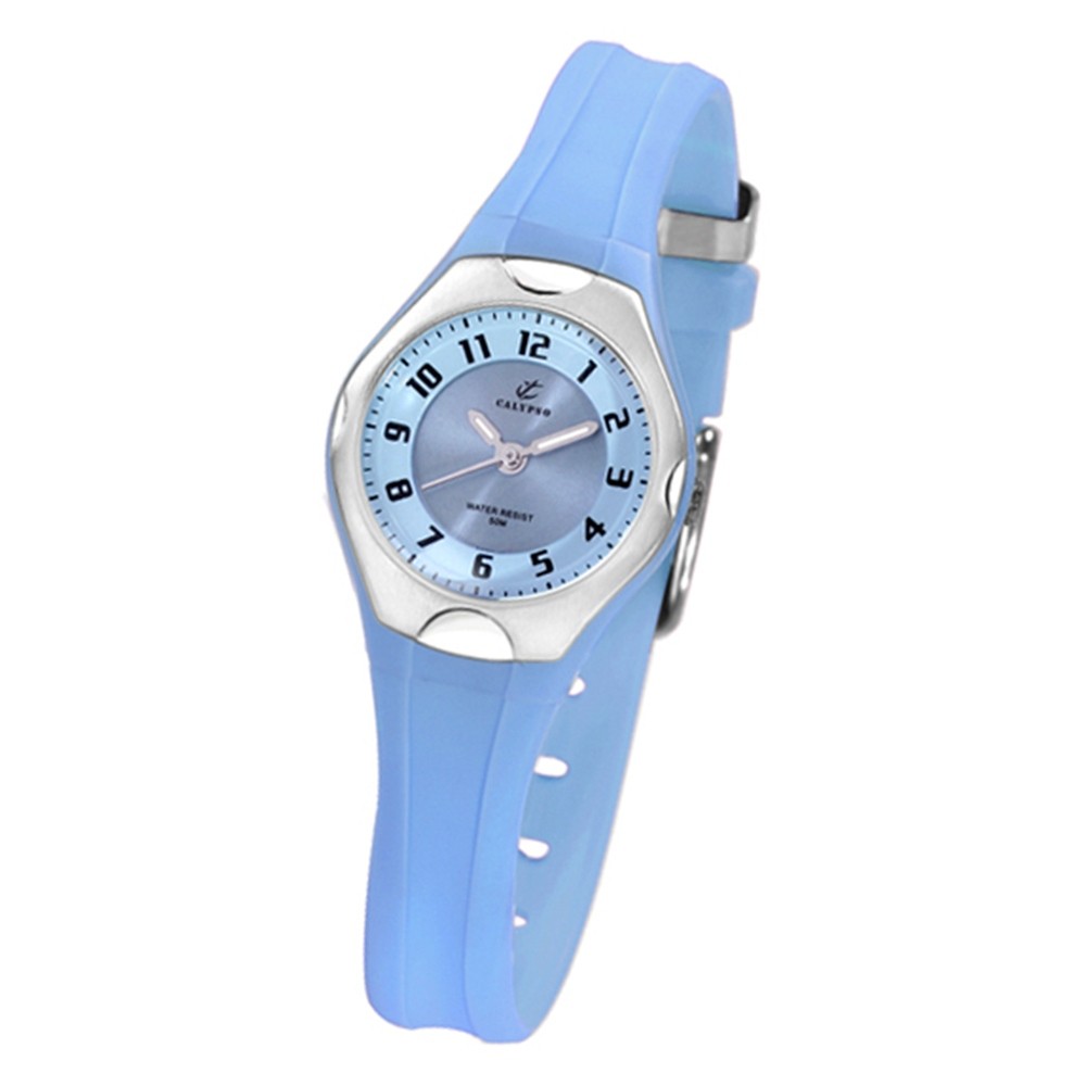 Calypso Kinder Armbanduhr Kids K5163/4 Quarzwerk-Uhr PU hellblau UK5163/4