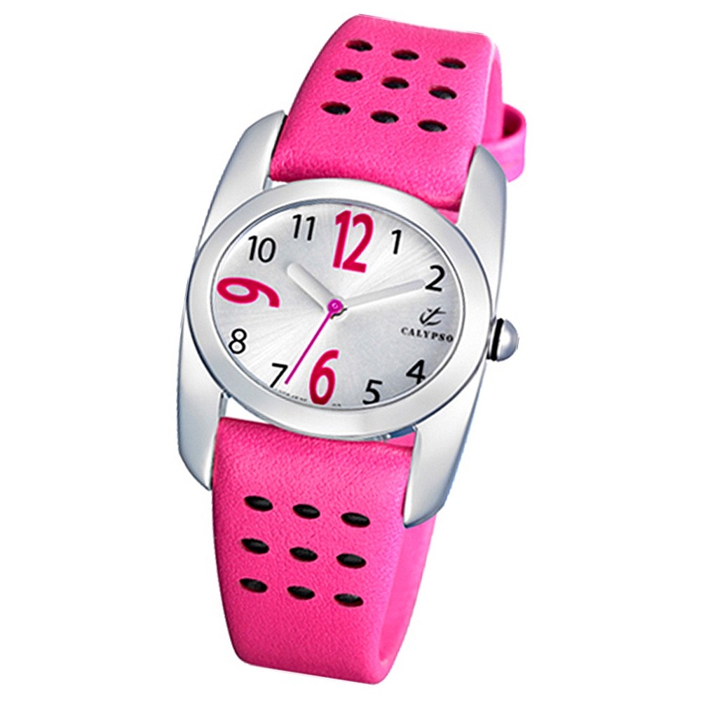 Calypso Jugenduhr Mädchen pink-silber Analog Calypso Uhren UK5195/3