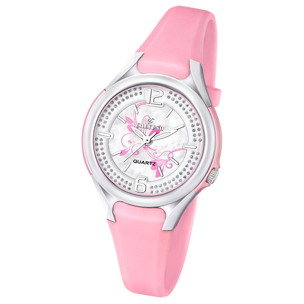 CALYPSO Damen-Armbanduhr Fashion analog Quarz-Uhr PU rosa UK5575/2