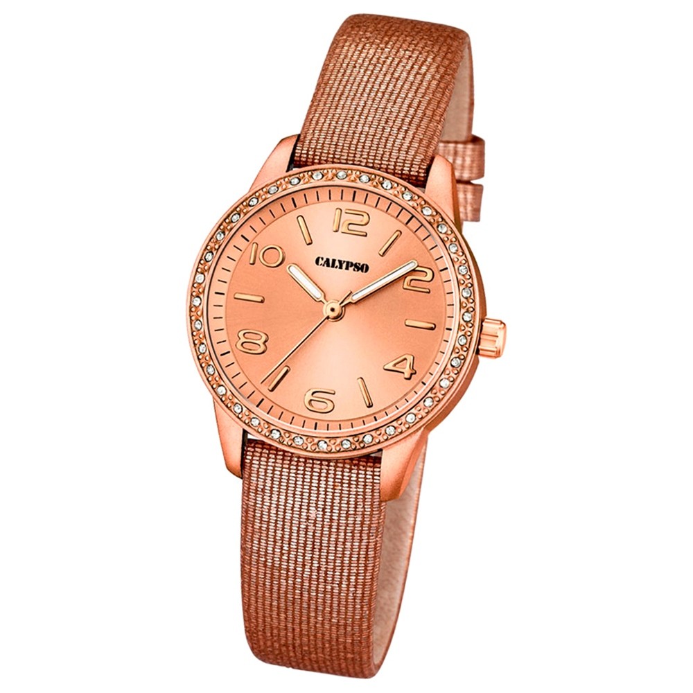 CALYPSO Damen-Uhr - Trend - Analog - Quarz - Leder - UK5652/3