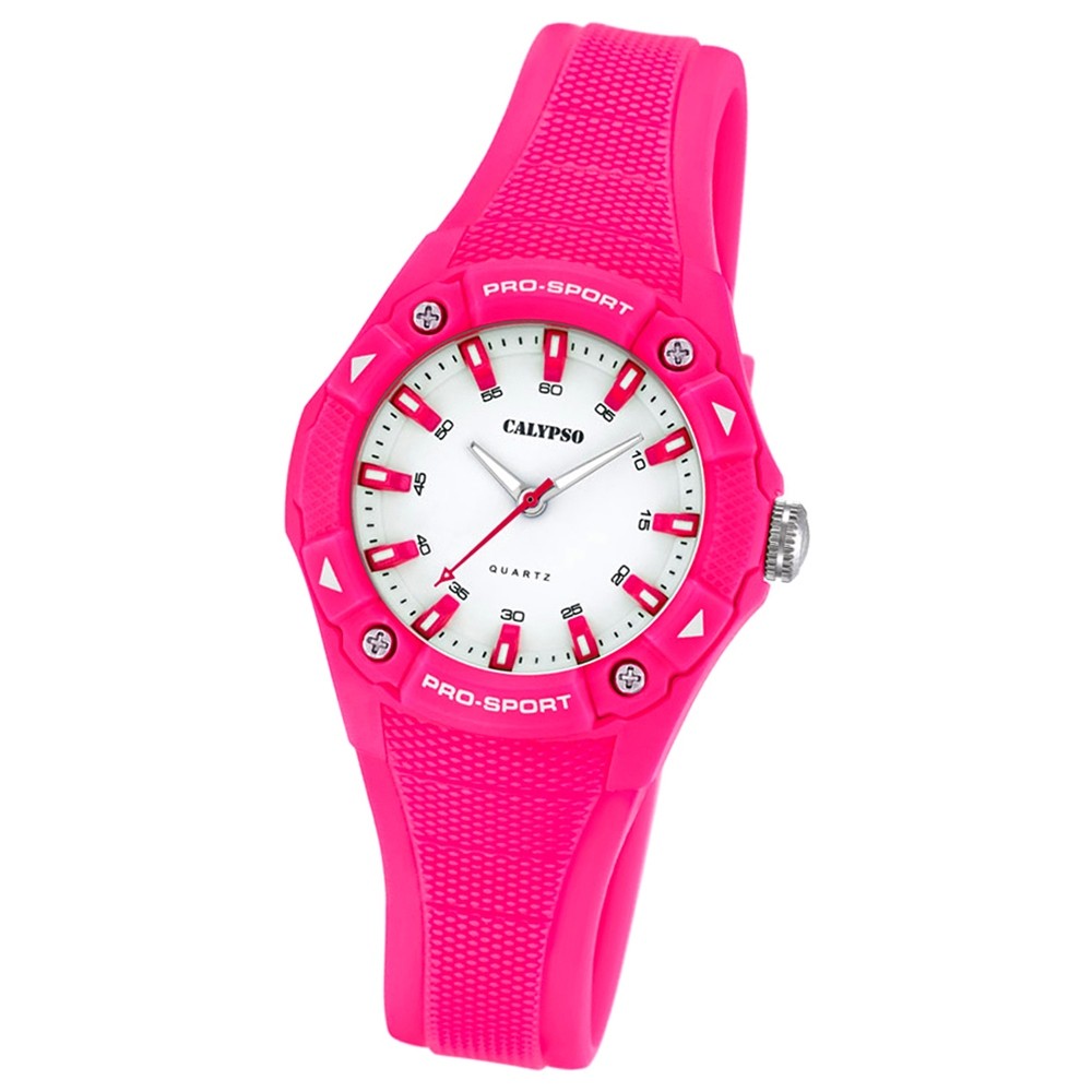 CALYPSO Damen Herren-Armbanduhr Fashion analog Quarz-Uhr PU pink UK5675/3