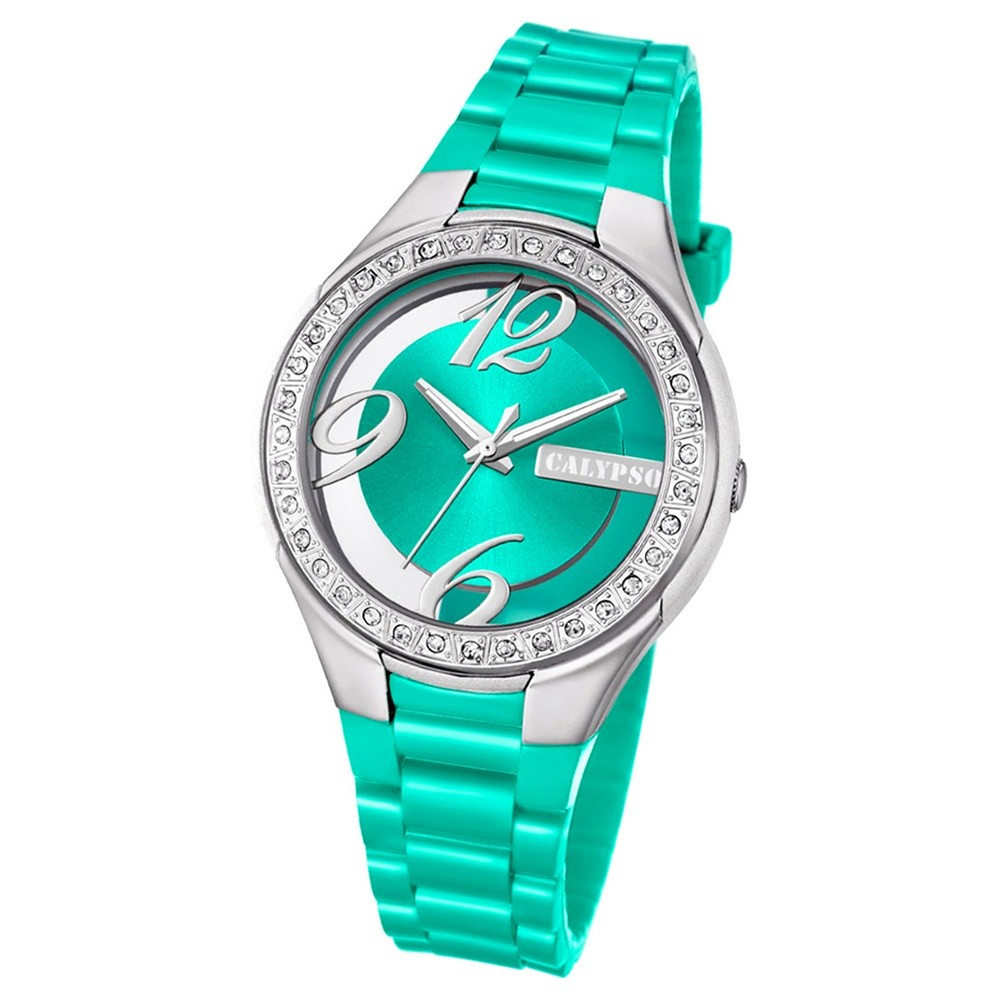 Calypso Damen-Armbanduhr Trendy analog Quarz PU grün UK5679/4