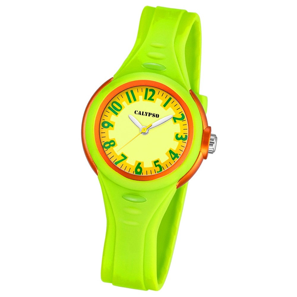 CALYPSO Kinder-Armbanduhr Fashion analog Quarz-Uhr PU grün UK5686/1