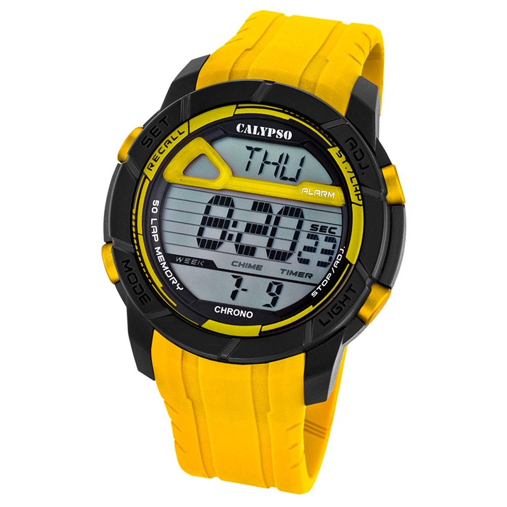 Calypso Herren-Armbanduhr Digital for Man digital Quarz PU gelb UK5697/1