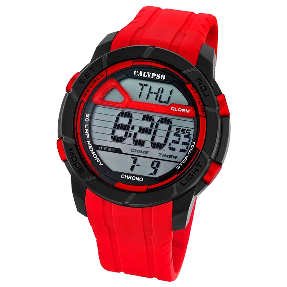 Calypso Herren-Armbanduhr Digital for Man digital Quarz PU rot UK5697/2