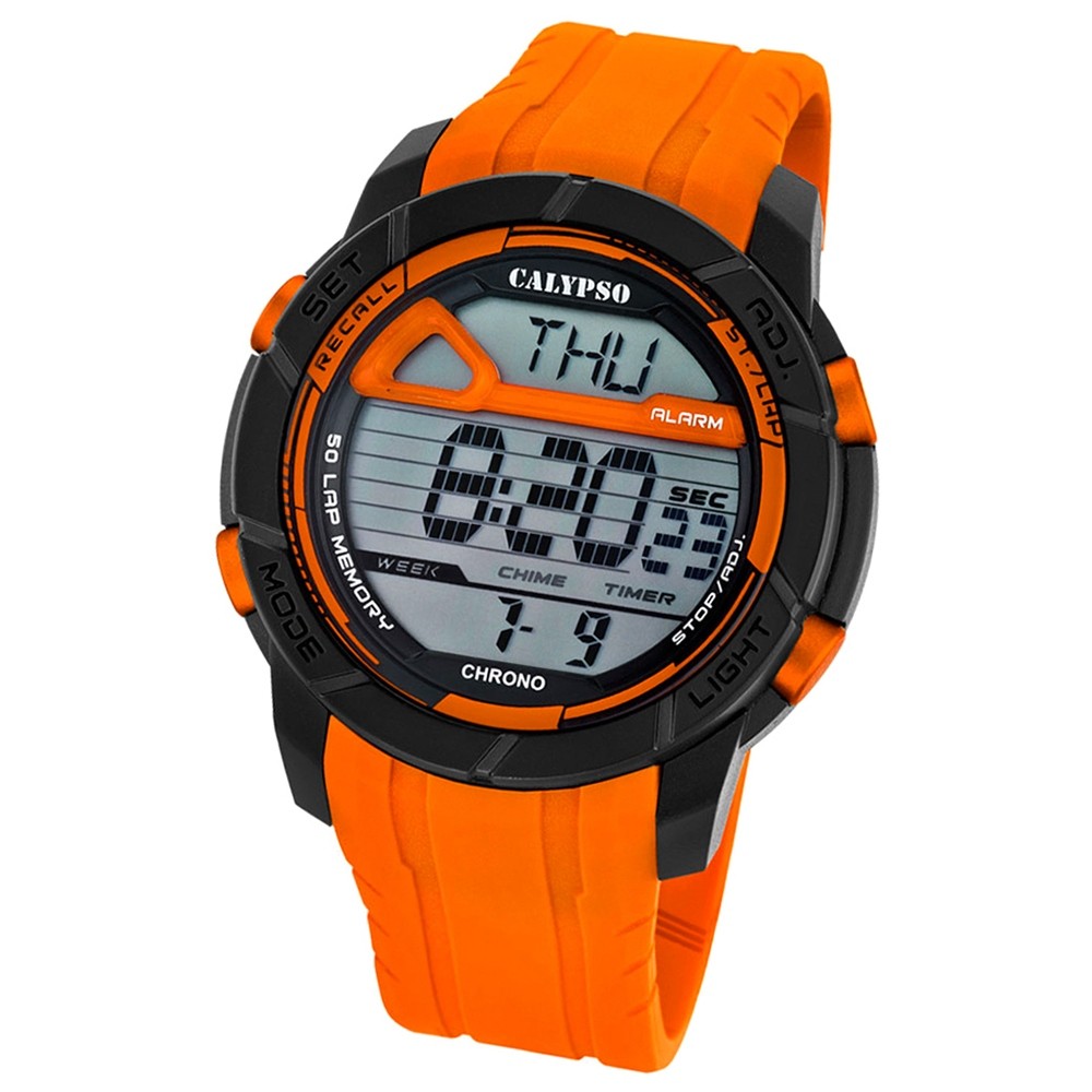 Calypso Herren-Armbanduhr Digital for Man digital Quarz PU orange UK5697/3