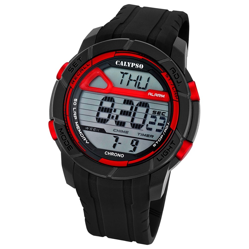 Calypso Herren-Armbanduhr Digital for Man digital Quarz PU schwarz UK5697/6