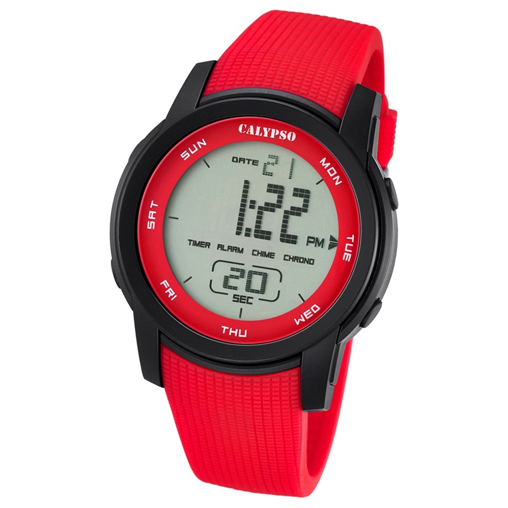 Calypso Herren-Armbanduhr Digital for Man digital Quarz PU rot UK5698/3