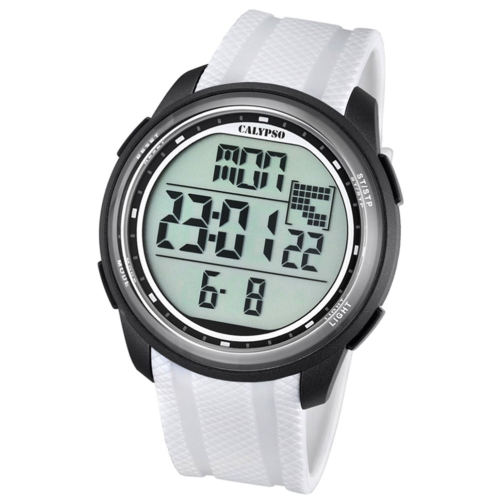 Calypso Herren-Armbanduhr Digital for Man digital Quarz PU weiß UK5704/5