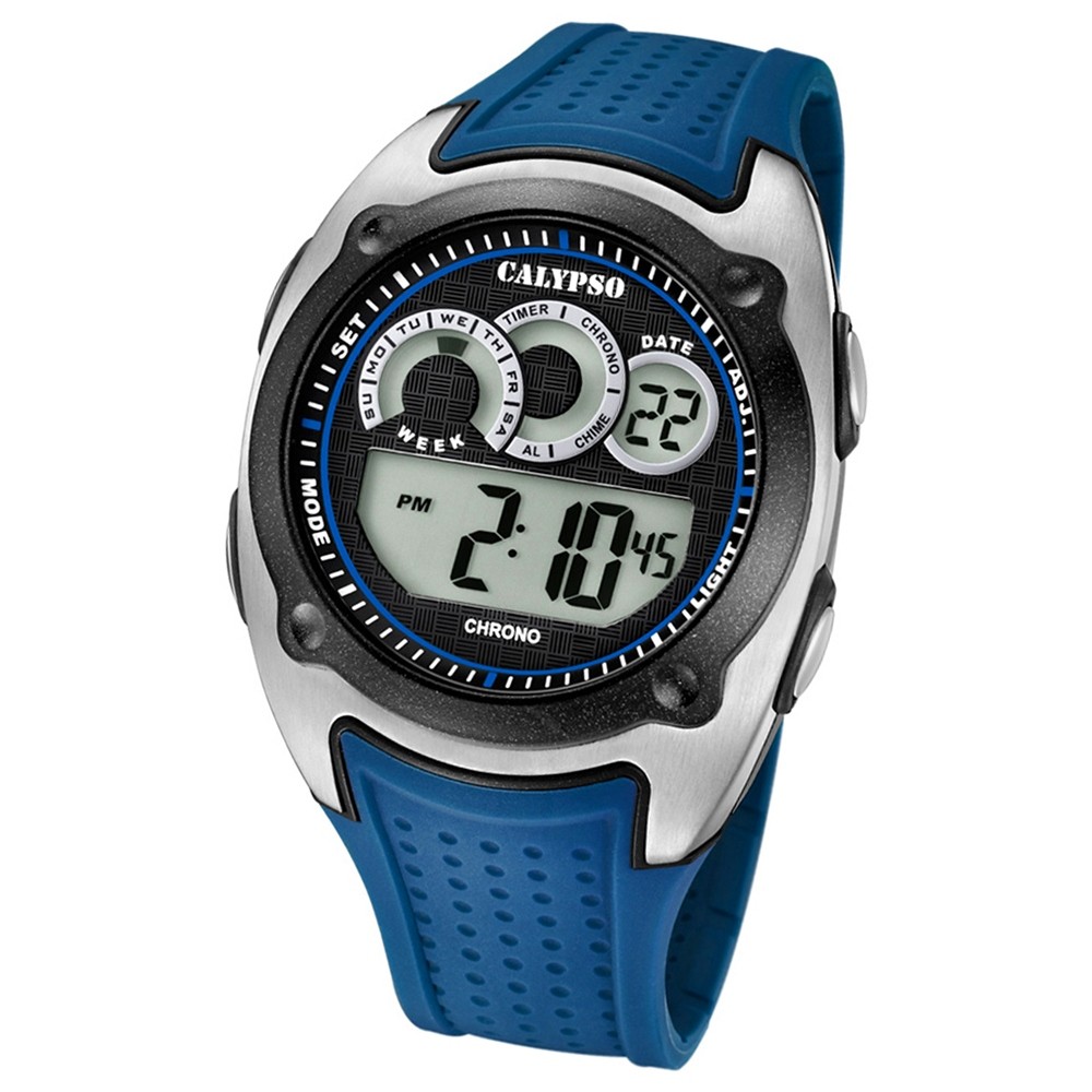 Calypso Armbanduhr Herren Digital for Man K5722/3 Quarzuhr PU blau UK5722/3