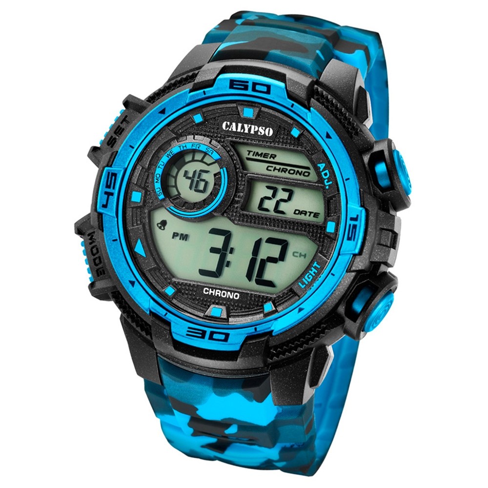 Calypso Armbanduhr Herren Digital for Man K5723/4 Quarzuhr schwarz blau  UK5723/4