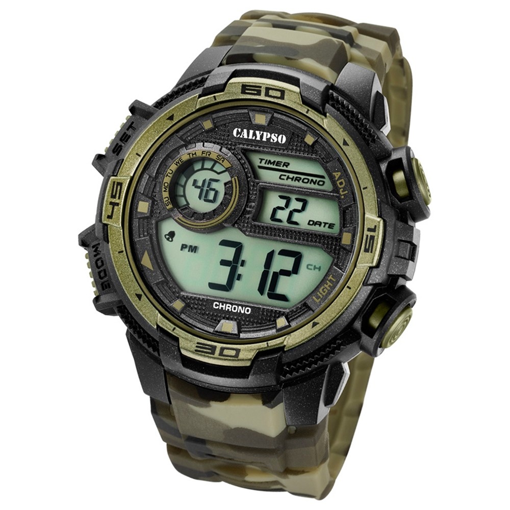 K5723/6 Man Herrenuhr schwarz UK5723/6 Quarzuhr Digital braun for Calypso