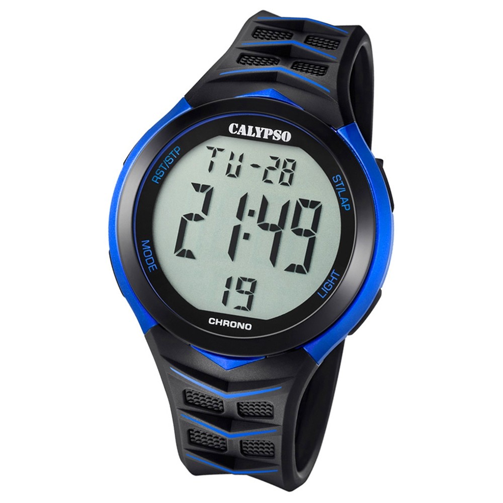 Calypso Armbanduhr Herren Digital for Man K5730/5 Quarz PU schwarz blau UK5730/5