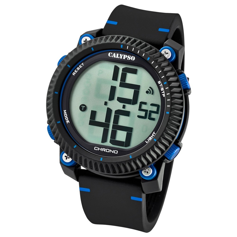 Calypso Armbanduhr Herren Digital for Man K5731/2 Quarz PU schwarz blau UK5731/2