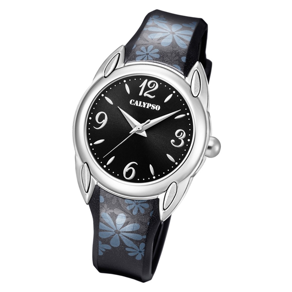 Calypso Kinder Armbanduhr Trendy K5734/6 Quarz-Uhr PU schwarz UK5734/6