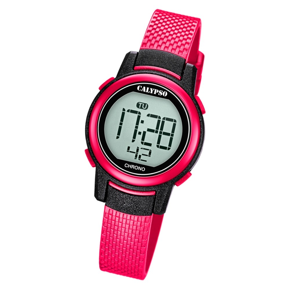 Calypso Kinder Armbanduhr Digital Crush K5736/5 Quarz-Uhr PU pink UK5736/5